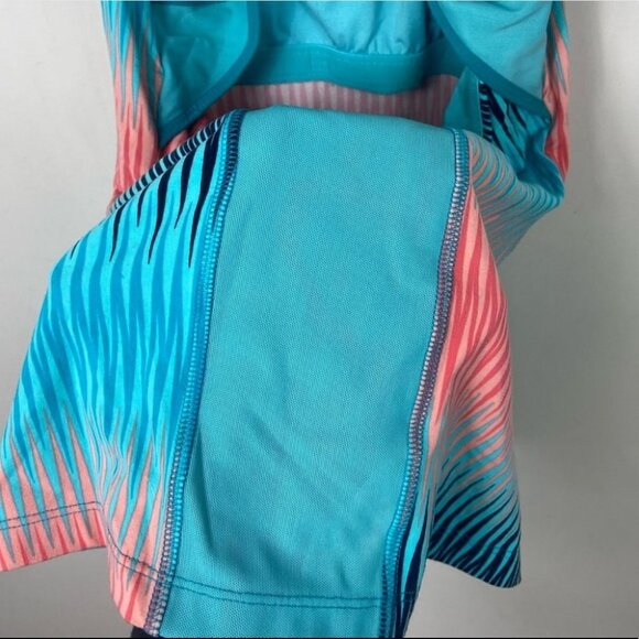 Lucy Blue Pink Tank Top Built In Bra Size Small Supportive Stretch‎ Running Teal - Picture 4 of 15